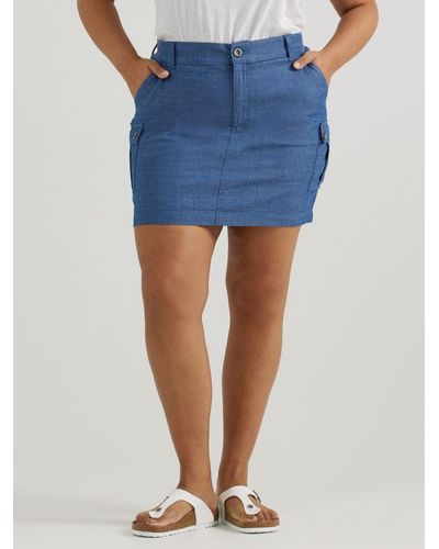 Lee Jeans Womens Ultra Lux Comfort With Flex-to-go Skort - Blue