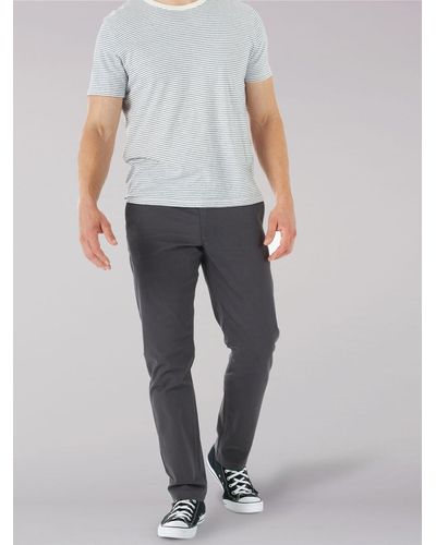 Lee Jeans Extreme Motion Mvp Relaxed Flat Front Pants - Gray