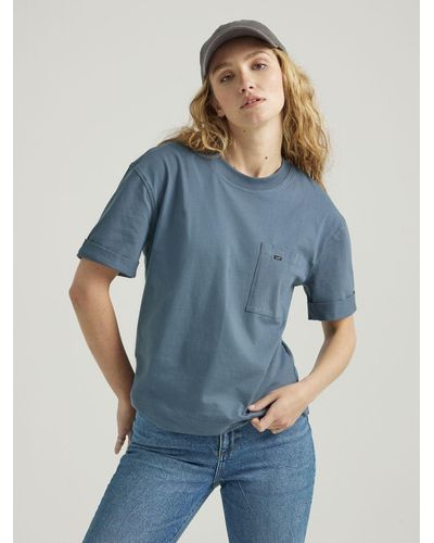 Lee Jeans Womens Utility Pocket T-shirt - Blue
