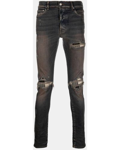 Amiri Distressed-effect Slim-fit Jeans - Black