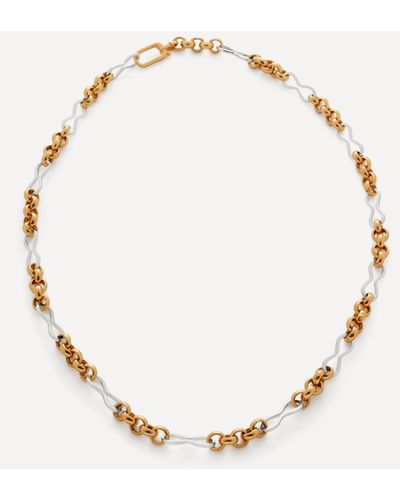 Monica Vinader Mixed Metal Heritage Link Chain Necklace - Natural