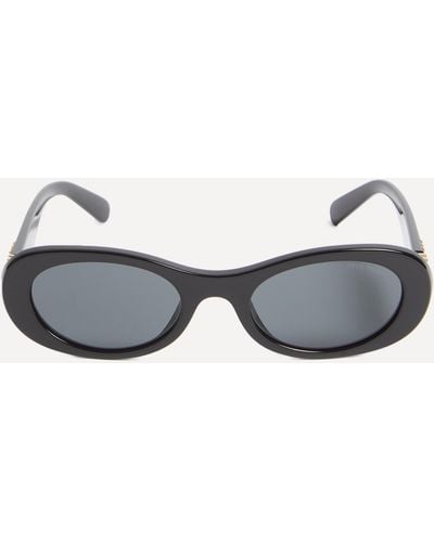 Miu Miu Women's Oval Sunglasses One Size - Black