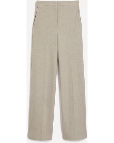Max Mara Women's Giallo Cotton Jersey Trousers 12 - White