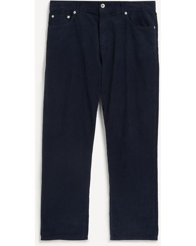Folk Mens Five-pocket Dark Navy Cord Trousers 5 - Blue
