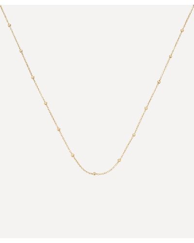 Monica Vinader Gold Plated Vermeil Silver Long Fine Beaded Chain Necklace One Size - Natural