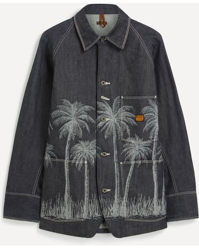 Kapital Mens Palm Tree Jacquard Denim Jacket 4 - Grey