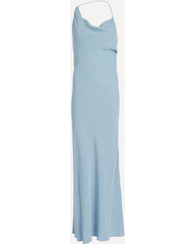 St. Agni Women's Asymm Drape Maxi Dress - Blue