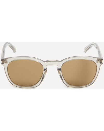 Saint Laurent Mens Square Sunglasses One Size - Natural