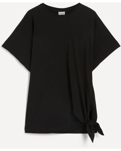 Dries Van Noten Women's Knotted T-shirt - Black