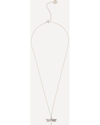 Alex Monroe Silver Dragonfly Pendant Necklace One Size - Metallic