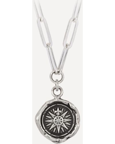 Pyrrha Sterling Silver Direction Pendant Necklace One Size - White