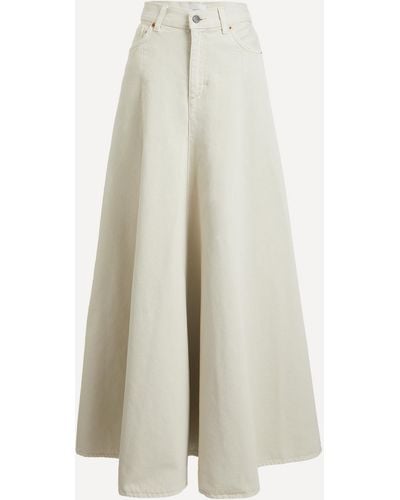 Haikure Women's Serenity Natural Denim Maxi-skirt 29 - White