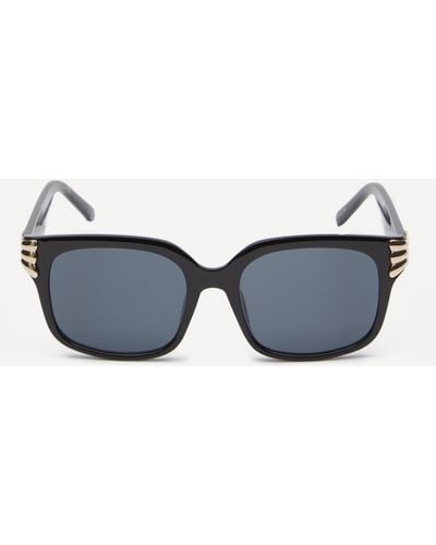 Le Specs Shell Shocked Square Sunglasses - Blue