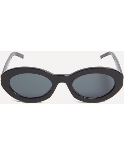 Saint Laurent Women's Oval Sunglasses One Size - Black