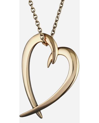 Shaun Leane Heart Yellow Gold-plated Vermeil Silver Pendant Necklace - Metallic