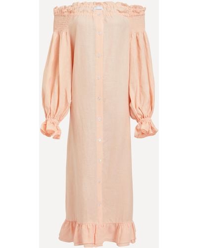 Sleeper Women's Romantica Loungewear Linen Dress One Size - Pink