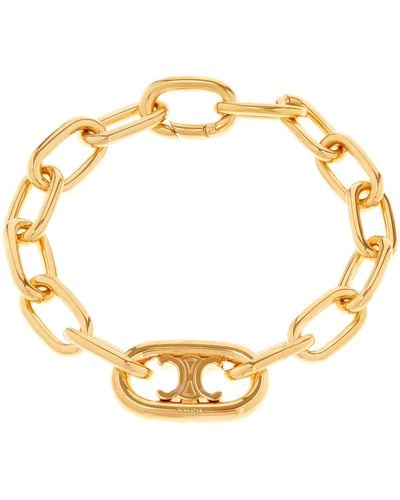 Celine Gold-tone Maillon Triomphe Link Bracelet - Metallic