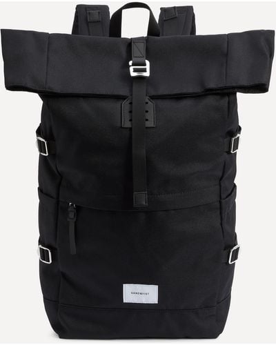 Sandqvist Mens Bernt Rolltop 13' Backpack One Size - Black