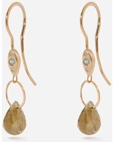 Melissa Joy Manning 14ct Gold Labradorite Single Drop Earwire Earrings One Size - Natural