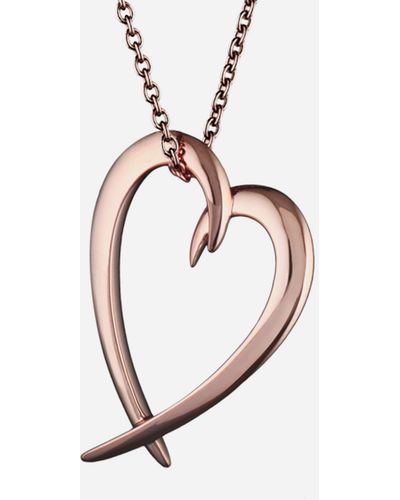 Shaun Leane Rose Gold Plated Vermeil Silver Heart Pendant Necklace One - Metallic