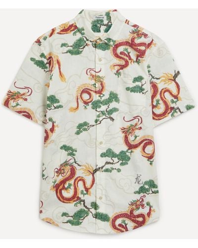Reyn Spooner Mens Year Of The Dragon Spooner Cloth Shirt - Natural
