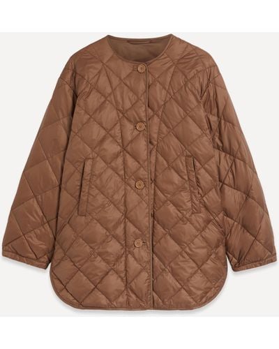 Max Mara Women's Quilted Jacket 14 - Brown