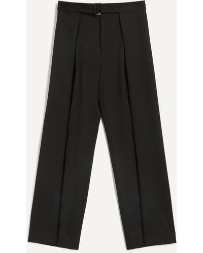 St. Agni Women's Fold Wide-leg Trousers Xl - Black