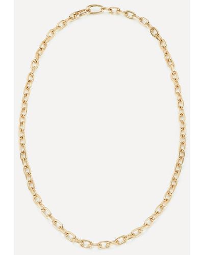 Monica Vinader Gold Plated Vermeil Silver Alta Capture Mini Link Necklace - White