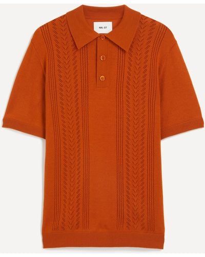 NN07 Mens Thor 6539 Short Sleeve Polo Shirt - Orange