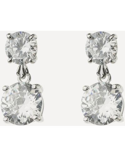 Cz by kenneth jay lane 4 baguette flower store post earrings