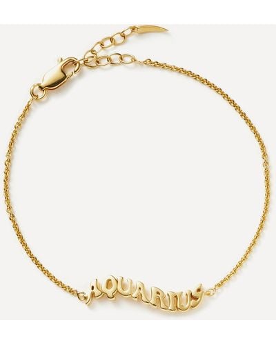 Missoma 18ct Gold-plated Vermeil Silver Aquarius Zodiac Pendant Bracelet - Metallic