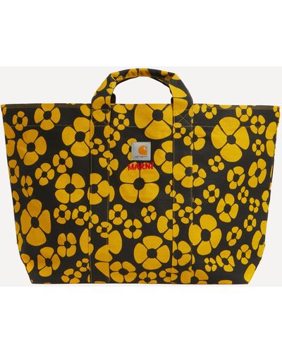 Marni Women's Floral Shopper Bag One Size - Yellow