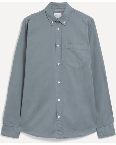 Norse Projects Mens Anton Light Twill Shirt - Blue