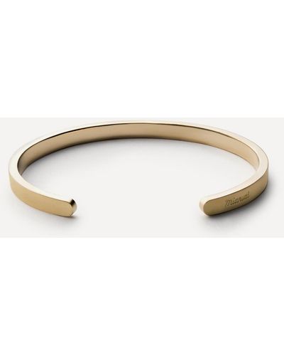 Miansai Matte Brass Singular Cuff Bracelet - White