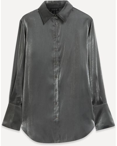ALIGNE Women's Kayla Wrap Front Shirt - Grey