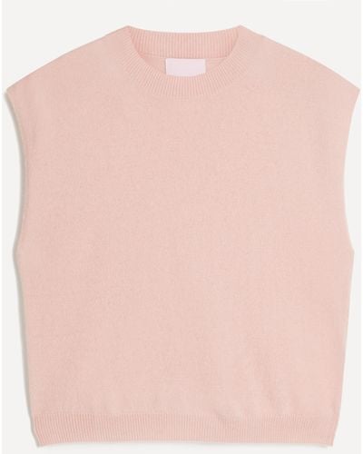 Crush Women's Lucca Crew Neck Cashmere Tank - Pink