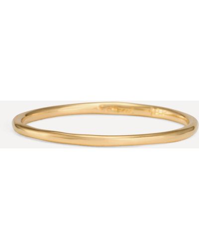 Satomi Kawakita 18ct Gold Solid Plain Band Ring - Natural