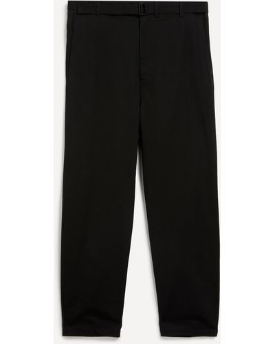 Lemaire Mens Belted Carrot Trousers 46 - Black