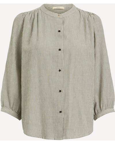 Sessun Women's A View Striped Blouse Xs - Grey