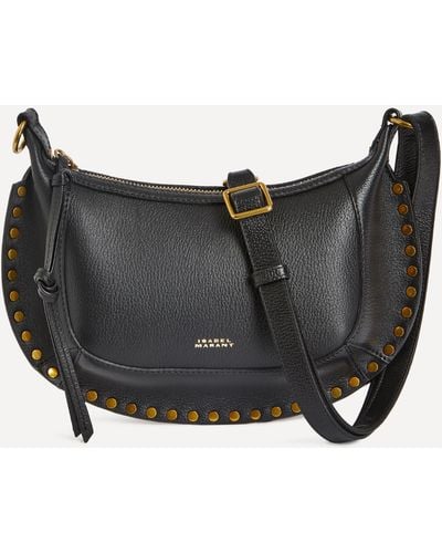 Isabel Marant Women's Oscan Moon Leather Shoulder Bag One Size - Black