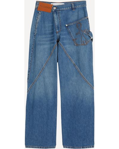 JW Anderson Women's Twisted Workwear Denim Jeans 28 - Blue