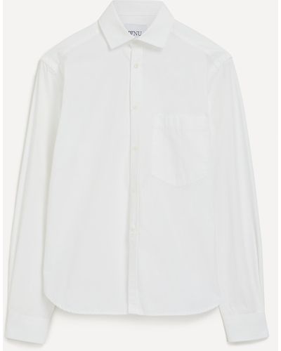 With Nothing Underneath Women's The Classic Cotton Poplin Shirt 18 - White