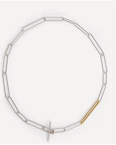 Otiumberg Mixed Metal Paperclip Link Chain Necklace - Metallic