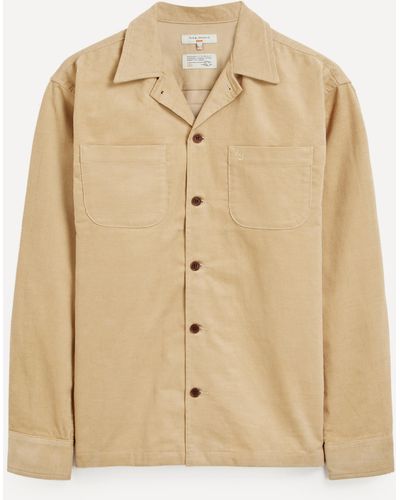 Nudie Jeans Mens Vincent Cord Overshirt - Natural