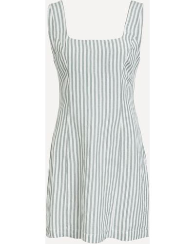 Posse Women's Diana Seagrass Stripe Mini Dress Xl - Blue