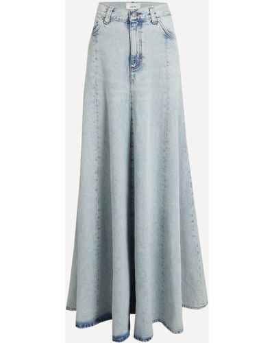 Haikure Women's Serenity Denim Maxi-skirt 30 - Blue