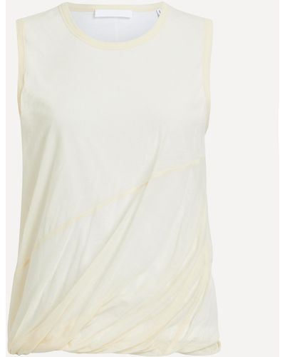 Helmut Lang Women's Jersey Bubble Tank Top - White