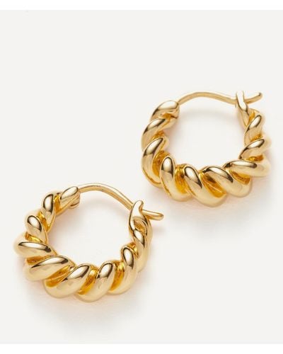 Missoma 18ct Gold-plated Vermeil Silver Mini Tidal Hoop Earrings One Size - Metallic