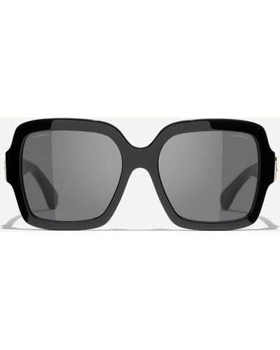 Chanel Women's Oversized Square Sunglasses One Size - Black