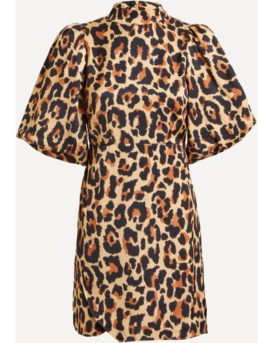 Kitri Women's Maisie Leopard-print Mini-dress 8 - Multicolour